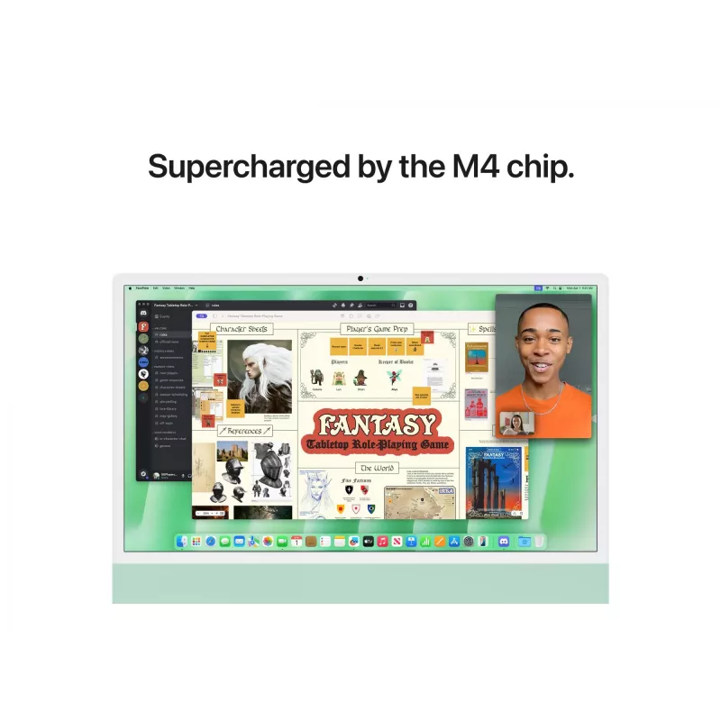 iMac 24 tolli: M4 10/10, 16 GB, 512 GB SSD - Roheline