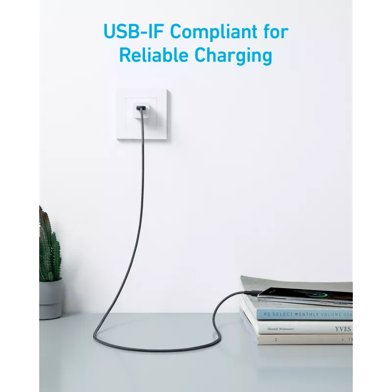 Anker Innovations 322 USB-A–USB-C kaabel nailonist 1,8 m must – kaabel – digitaalne/andmed