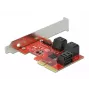 SATA PCI Express x4 kaart DeLOCK 6 porti madalprofiilne vormitegur