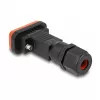 DeLOCK D-Sub 9 pin female IP67 waterproof connector Must oranž
