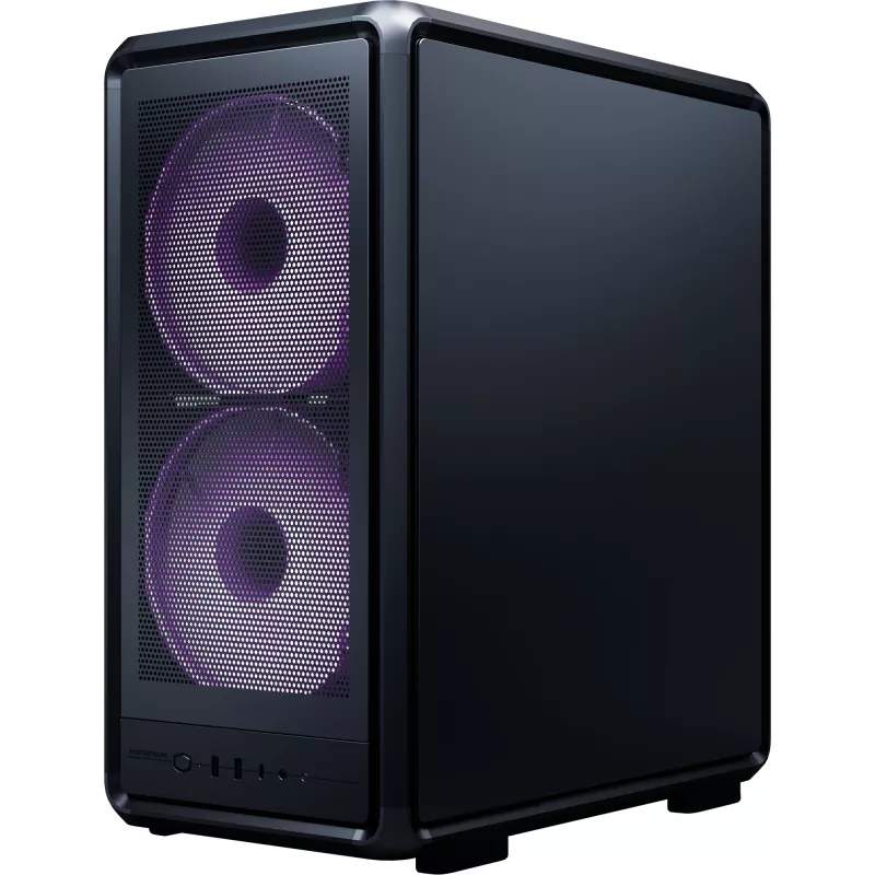 PC Case Cooler Master MasterFrame 500 Mesh Midi Tower — Must, läbipaistva küljega, toetab ATX/EATX, 2x200mm ees, 1x120mm taga