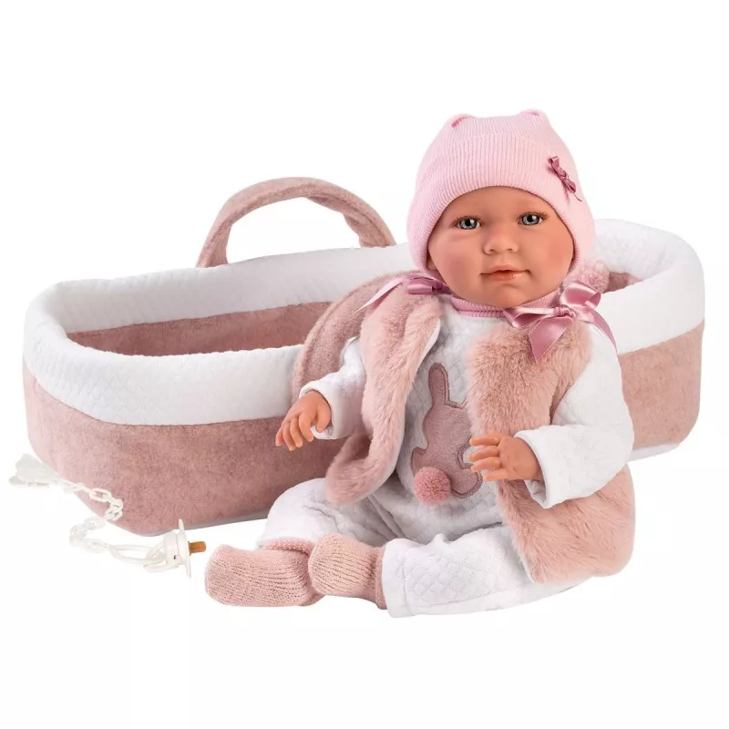 Nukk Llorens Mimi Rosa 42 cm — Llorens 74012, vinüül ja tekstiil, liigendatud jäsemed