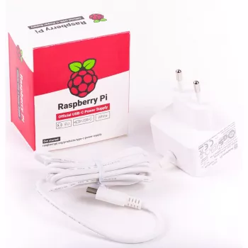 Ametlik valge Raspberry Pi 5.1A/3A toiteplokk, valge, hulgipakendis