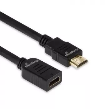 HDMI pikenduskaabel MediaRange MRCS256, HDMI 2.0, 18 Gbit/s, ARC, HDMI Type A-pistik emasele, 2 m, must
