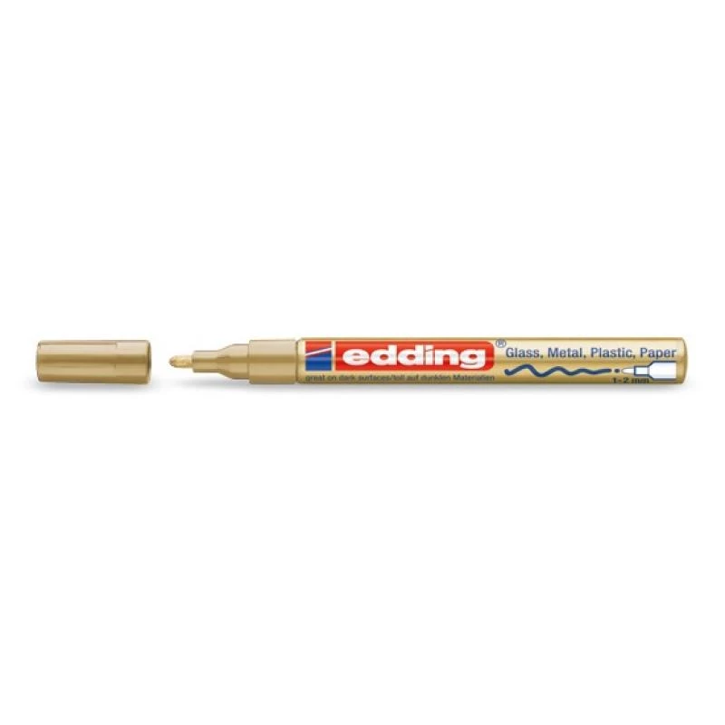 Edding 751 kuldne marker kuldne valge 1 mm