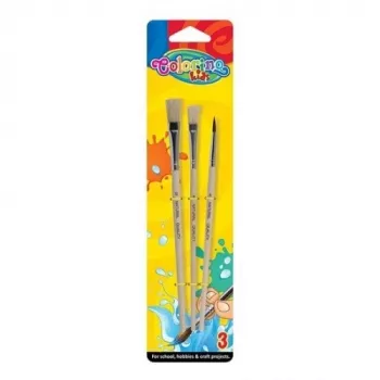 Colorino laste pintslid 3 tk blisterpakendis