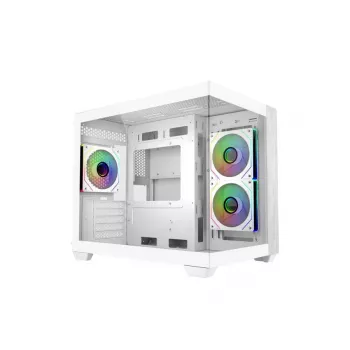 Cooler Master E481-WHNN-S00 Elite 481 WOOD White, mATX, esipaneel, 70° täisvaatega karastatud klaas