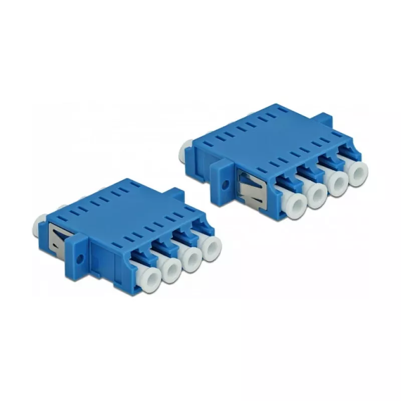 Fiiberoptiline adapter DELOCK LC emane LC emasele dupleks, sinine, pakis 2 tk