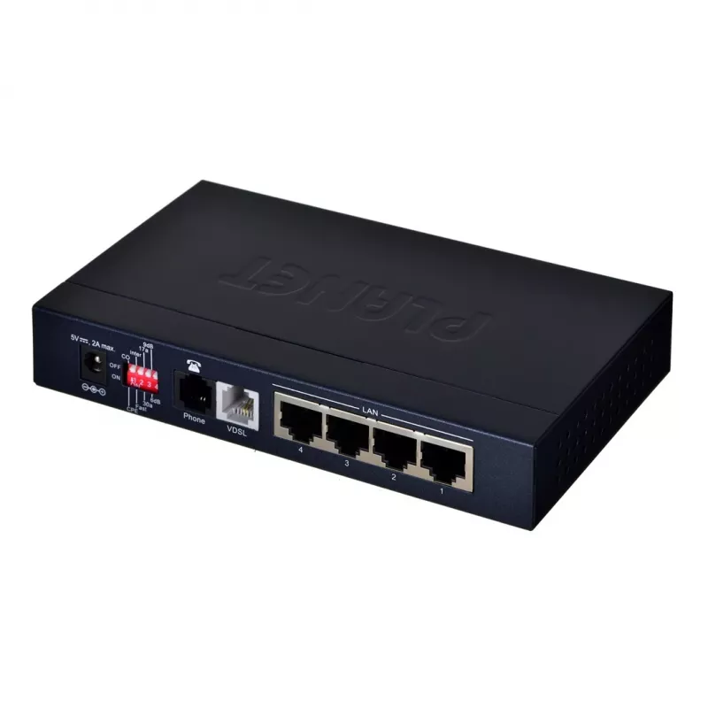 Võrgusild PLANET VC-234 hallatav 4-pordiline Fast Ethernet (10/100) riiulikinnitus 1U, alalisvoolusisend, 0,8 Gbit/s kommutatsioonivõimsus