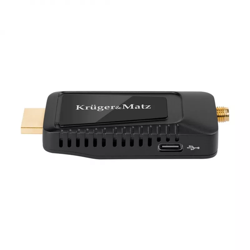 Mini DVB-T2 H.265 HEVC tuuner KRUGER & MATZ KM9998, 470–862 MHz, 1 tuuner, HDMI, USB, 720p