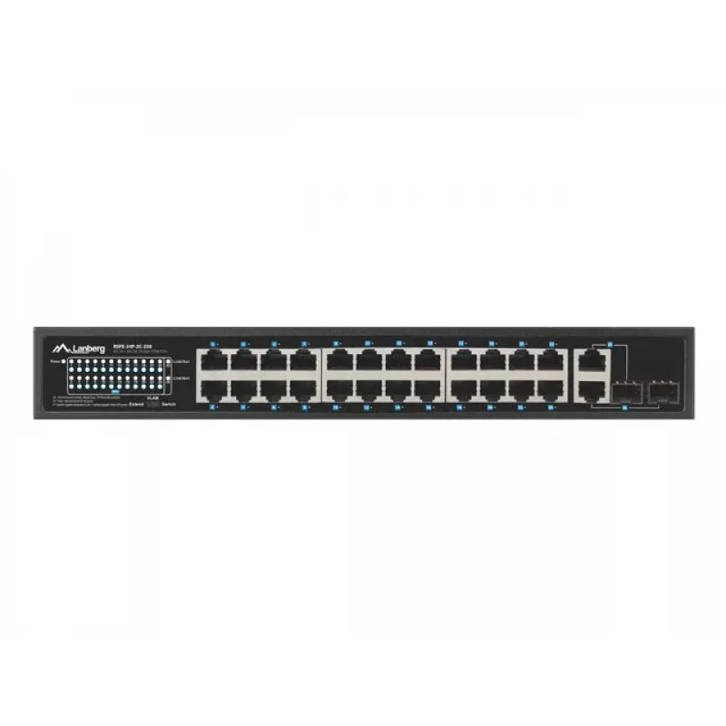 Lanberg RSFE-24P-2C-250 võrgulüliti, haldamata, Gigabit Ethernet (10/