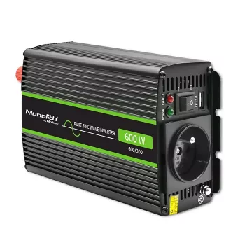 Qoltec Monolith toiteadapter/inverter Auto 600 W must