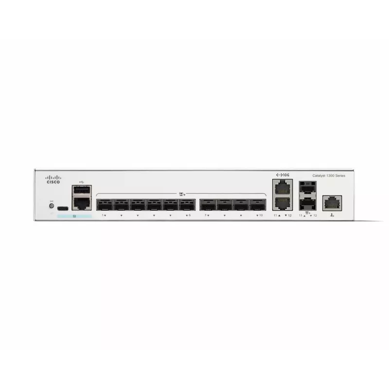 Võrgulüliti Cisco Catalyst C1300-12XS hallatav L2/L3, 12 x 10Gb SFP+, 240 Gbit/s, 16k MAC, raami paigaldatav, hall