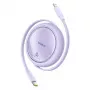 Baseus Free2Pull - 20 W USB-C–Lightning tõmmatav kaabel, 1 m (lilla)