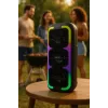 Kaasaskantav stereokõlar SQUEAK SQ1009 — Bluetooth 5.3, 45W RMS, 10 h aku, FM, USB, AUX, LED, 1800 mAh, must