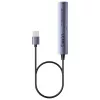 USB-jaotur Unitek H1208CGY01 — 4-pordiline USB 3.0 (5 Gbps), tagasiühilduv USB 2.0-ga, alumiinium