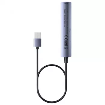USB-jaotur Unitek H1208CGY01 — 4-pordiline USB 3.0 (5 Gbps), tagasiühilduv USB 2.0-ga, alumiinium
