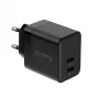 Crong Ultra Compact GaN 35W PD 3.0 2x USB-C seinilaadija (must)