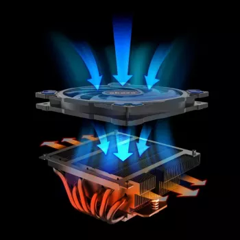 Akasa ALUCIA H6LS M2 CPU jahuti - 120 mm must Sinine (AK-CC4030HP01)