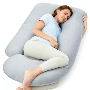 Momcozy PP102 U-kujuline raseduspadi, helehall jahutava kangaga