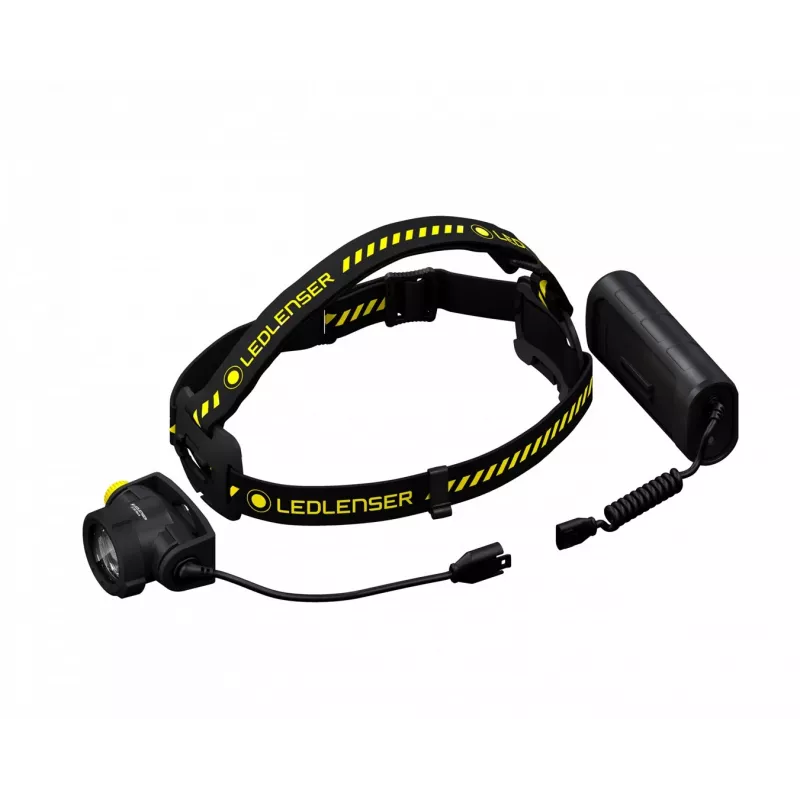 Pealambiga taskulamp Led Lenser H15R Work Must Kollane