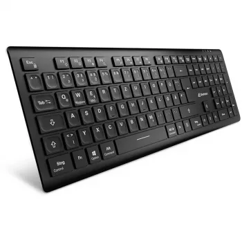 Sharkoon OfficePal K30W must DE-paigutusega kummikuppelklaviatuur