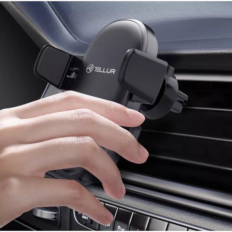 Telefonihoidik autosse Tellur CMH10 Must – reguleeritav armatuurlaua kinnitus nutitelefonidele