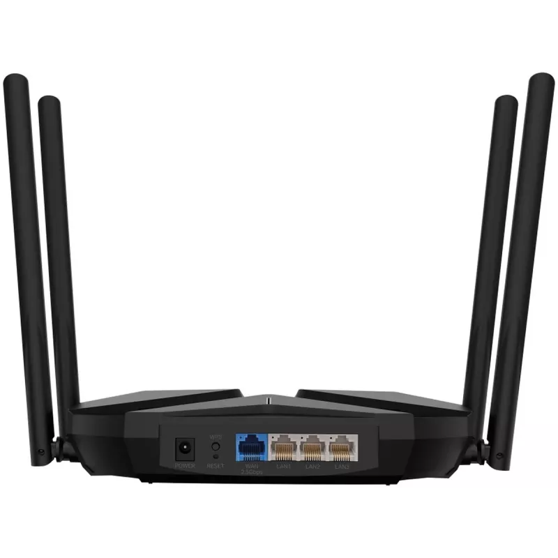 Lauaruuter MERCUSYS MR85X AX3000 kahe ribaga Wi‑Fi 6, 3000 Mbps, 4 antenni, 3 Gigabit LAN-porti, must