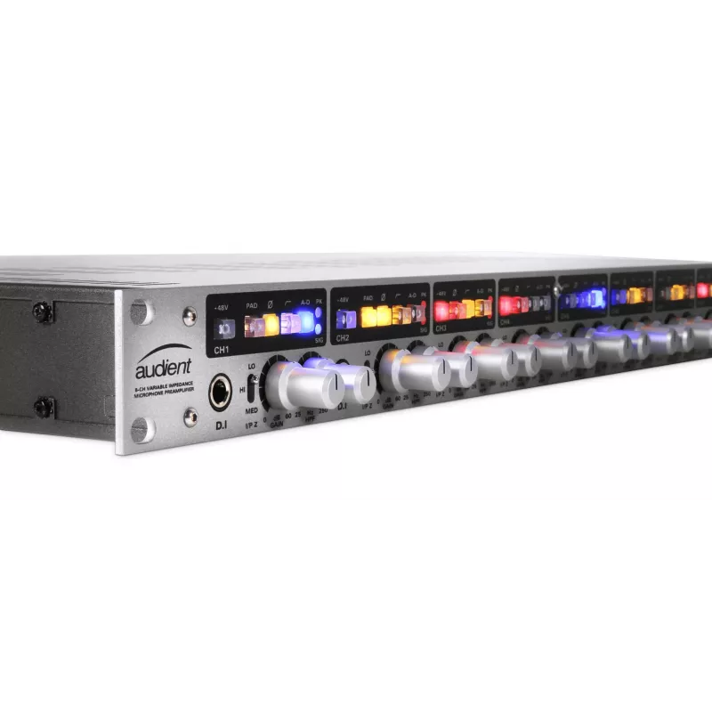 8-kanaliline mikrofoni eelvõimendi Audient ASP880 24-bitine 96kHz, hammaspaigaldatav