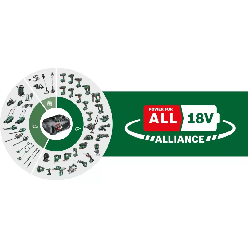 Juhtmeta lööktrell EasyImpact 18V-38 (roheline/must, liitium-ioonaku 2,0Ah, kandekohver, POWER FOR ALL ALLIANCE)