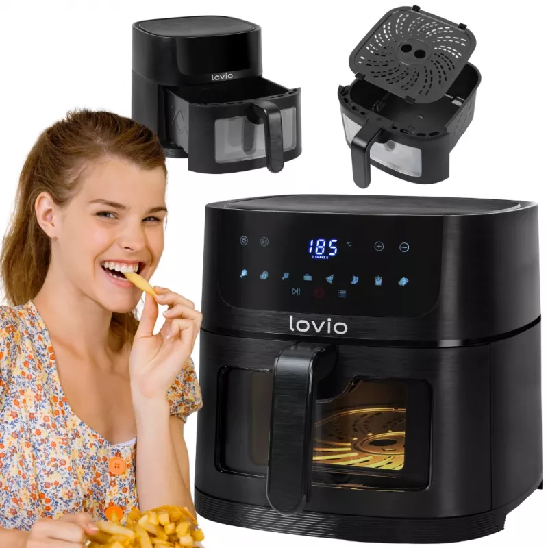Lovio LVAF002BK PureFry XL Smart 6L Must