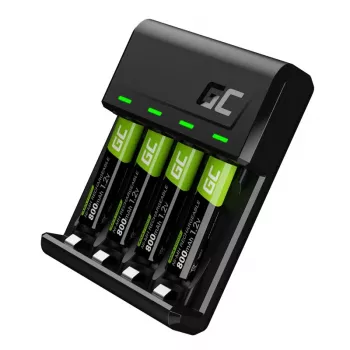 Battery Charger Universal USB roheline Cell GRSETGC02