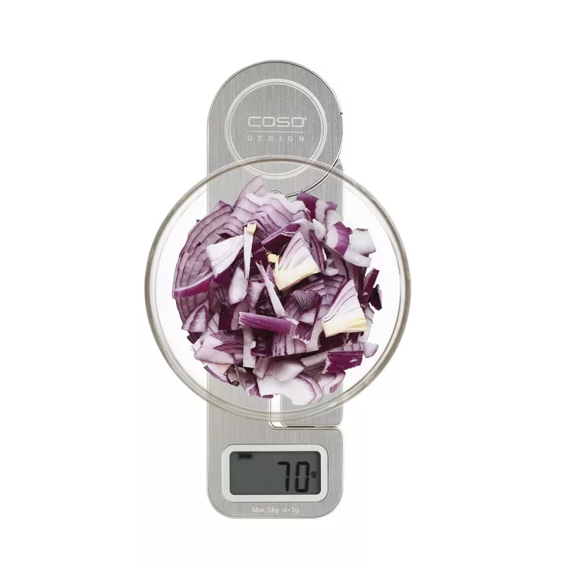 Caso | Kaalud | KitchenEcostyle | Maksimaalne kaal (mahutavus) 5 kg | Jaotustäpsus 1 g | Ekraani tüüp LCD | Roostevaba teras