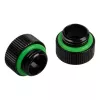 Bitspower Touchaqua TA-F40-GB adapter, sirge G1/4 tolli isane – G1/4 tolli emane, must (2 tk)