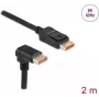 DisplayPort-kaabel DeLOCK 8K 60 Hz 2 m isane sirge kuni 90° allapoole nurgaga