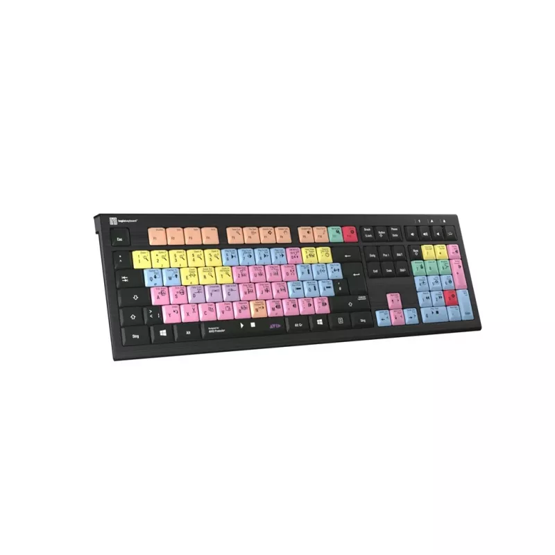 Logickeyboard ASTRA 2 USB QWERTZ klaviatuur must täissuuruses 108 klahvi