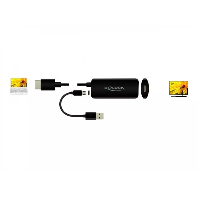 Adapter HDMI-A-pistik USB USB-C emasele DeLOCK 63251