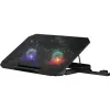 Sülearvuti jahutusalus DEFENDER NS-510, 2 ventilaatoriga, 2×USB pordiga ja RGB valgustusega