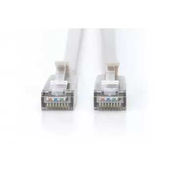 õhuke patch cord DIGITUS CAT6A F-FTP, 7 m, hall, RJ-45–RJ-45, 10 Gbit/s