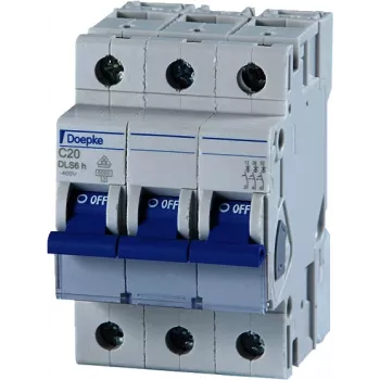 DOEPKE kaitselüliti C16A DLS-6H-C16-3-6-KA 6kA 3-pooluseline 400V C-karakteristikuga DLS-6H-C16-3-6-KA (09914293)