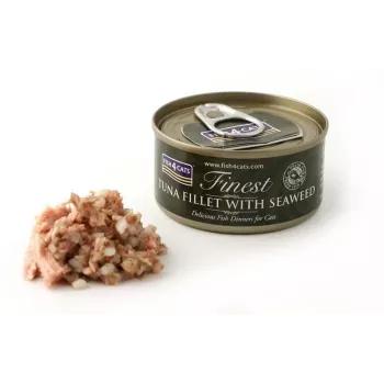 FISH4CATS Tuunikalafilee vetikaga - märg kassitoit - 70g