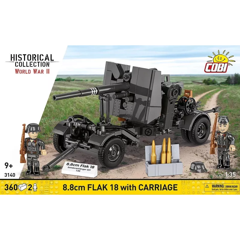 Ehituskomplekt Cobi ehituskivid 8,8 cm Flak koos haagisega — 360 osa