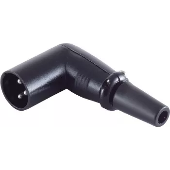XLR-nurkkonnektor ShiverPeaks BS55006 — 3-kontaktiline täisnurkne mikrofoni/kaabli pistik, must