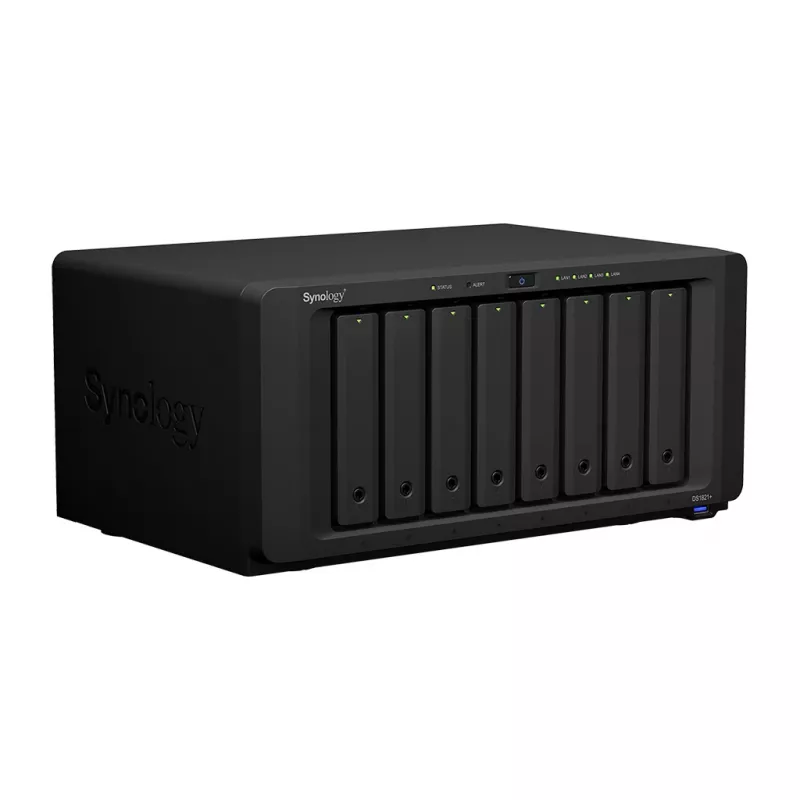 Synology DiskStation DS1821+ NAS-/salvestusserver Torn Ryzen Embedded V1500B 4 GB DDR4 0 TB DiskStation Manager Must