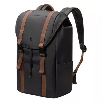 Sülearvuti seljakott Tomtoc VintPack-TA1, 22 L mahutavus, sobib kuni 15,6-tollisele (must)