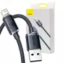 Baseus Crystal Shine kaabel USB-Lightning, 2,4A, 2m (must)