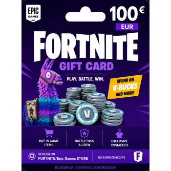 Fortnite kinkekaart 100 EUR - Epic Games digitaalne kood