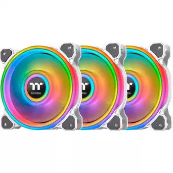 Thermaltake Riing Quad 12 ARGB 120 mm korpuse ventilaatorid, 3 tk, valge