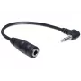 Helikaabel DeLOCK 65397 0,14 m 2,5 mm isane 3,5 mm emasele must