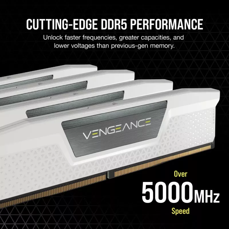 CORSAIR Vengeance DDR5 Kit 48 GB 2 x 24 GB DIMM 288-PIN 3000 MHz PC5-48000 CL30 1.4 V Valge (CMK48GX